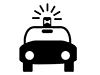 Sound the siren | Police car | Police vehicle --Pictogram | Free illustration material