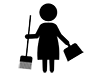 Cleaning duty | After school | Clean up --Pictogram | Free illustration material