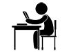In class | Study | Classroom --Pictogram | Free illustration material
