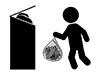 Garbage duty | Trash can | Cleaner --Pictogram | Free illustration material