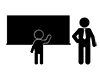 Write on the blackboard | Go ahead | Answer --Pictogram | Free illustration material