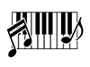 音楽の授業 | ピアノ | 音符 - ピクトグラム｜フリーイラスト素材