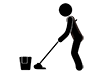 Floor cleaning | Cleaning duty | Mischief punishment --Pictogram | Free illustration material