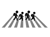 Group school | Line up | Early morning --Pictogram | Free illustration material