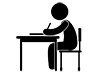 Studying | Before the test | Taking the exam-Pictogram | Free illustration material