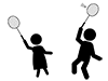 Badminton | Play Time | Friends-Pictograms | Free Illustrations