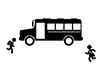 Return time | Pick-up | School bus --Pictogram | Free illustration material