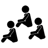 Don't sit on the ground-pictograms | Free Illustrations