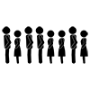 Please line up properly --Pictogram ｜ Free illustration material