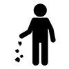 Don't throw trash on the road --Pictogram ｜ Free illustration material