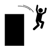 Suicide by jumping-pictogram | Free illustration material
