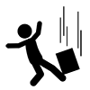 Danger of dropping things --Pictogram ｜ Free illustration material
