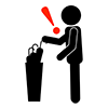 Don't get the wrong umbrella--pictogram ｜ Free illustration material
