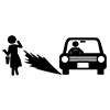 Be careful not to splash water on passers-by-pictograms | Free illustrations