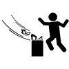 No bonfire in strong winds --Pictogram ｜ Free illustration material