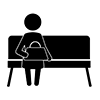 Place your luggage on your lap-Pictogram | Free Illustrations