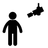 Security camera in operation --Pictogram ｜ Free illustration material