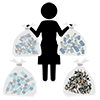 Please separate household waste --Pictogram ｜ Free illustration material