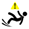 Please note that it is slippery --Pictogram ｜ Free illustration material