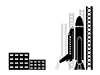 Spacecraft ｜ Launch --Pictogram ｜ Free Illustration Material