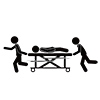 Emergency Hospital ｜ Treatment ｜ Serious-Pictogram ｜ Free Illustration Material