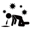Vomiting ｜ Collapse ｜ Infection-Pictogram ｜ Free illustration material