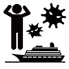 Ship ｜ People ｜ Isolation --Pictogram ｜ Free Illustration Material