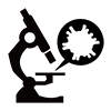 Microscope ｜ Virus ｜ Examination --Pictogram ｜ Free illustration material