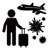 Airport ｜ Inspection ｜ Infected person --Pictogram ｜ Free illustration material