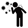 Coughing ｜ Virus ｜ Infection ―― Pictogram ｜ Free illustration material