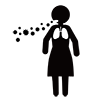 Infection ｜ Virus ｜ Women ――Pictogram ｜ Free Illustration Material