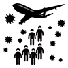 Infected person ｜ Airport ｜ Person ――Pictogram ｜ Free illustration material