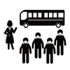 Bus Tourism ｜ Infected Person ｜ Virus-Pictogram ｜ Free Illustration Material