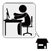 Remote work ｜ Standby at home ｜ Work --Pictogram ｜ Free illustration material