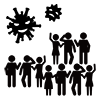 Event ｜ Many people ｜ Danger ｜ Infection --Pictogram ｜ Free illustration material
