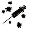 Injection ｜ Prevention ｜ Virus-Pictogram ｜ Free Illustration Material