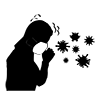 Coughing ｜ Virus ｜ Scattering --Pictogram ｜ Free Illustration Material