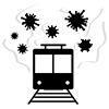 Train ｜ Infection ｜ Virus-Pictogram ｜ Free Illustration Material