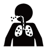 Human body ｜ Lungs ｜ Virus-Pictogram ｜ Free illustration material