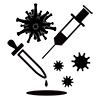 Vaccine Development ｜ Research ｜ Injection-Pictogram ｜ Free Illustration Material