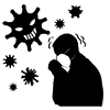 Coughing ｜ Prevention ｜ Mask-Pictogram ｜ Free Illustration Material