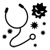 Examination ｜ Stethoscope ｜ Illness-Pictogram ｜ Free illustration material